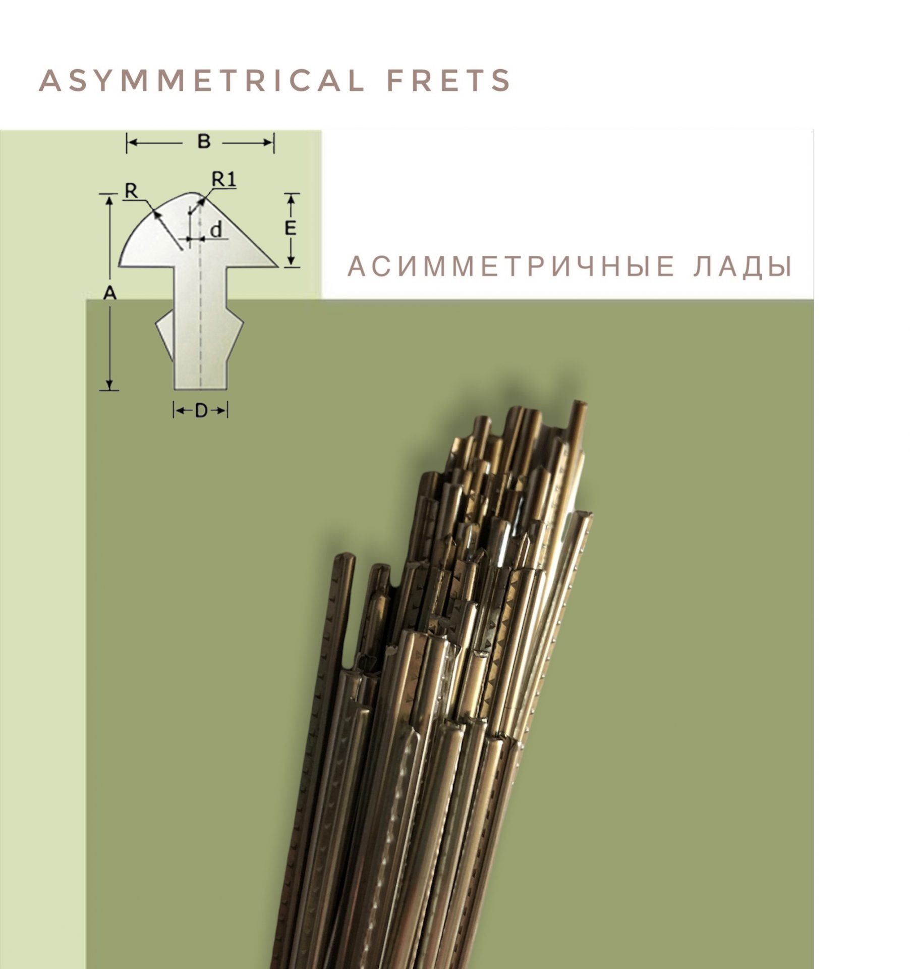 Features of shapes: asymmetrical frets